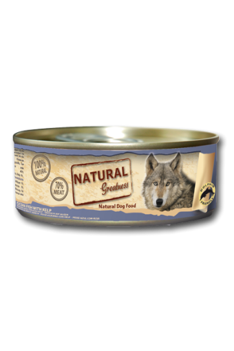 Immagine di SALDI NATURAL GREATNESS Umido CANE PESCE DI MARE CON KELP 156 gr NL SCAD 1/2/26