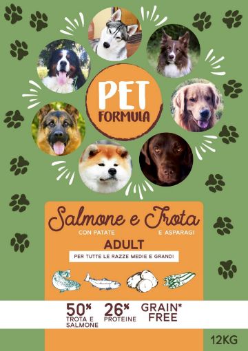 PETFORMULA SALMONE TROTA & Asparagi ADULTO GRAIN FREE 10 KG