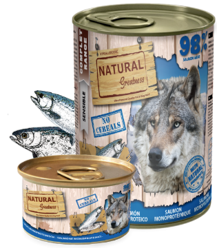 Immagine di  NATURAL GREATNESS UMIDO CANE MONO SALMONE  Da 170 Gr LIST 2023