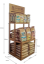 Immagine di MOBILE ESPOSITORE GRANDE IN LEGNO NATURAL GREATNESS L - 93 X 75 X 212 cm
