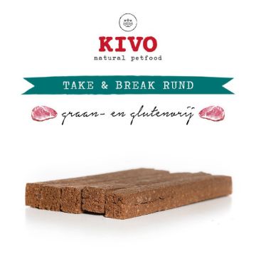 KIVO TAKE A BREAK SOFT SNACK 50 BARRETTE 18 CM al gusto MANZO GRAIN FREE 