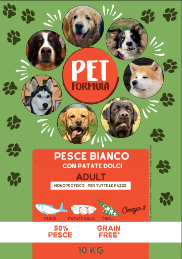 PETFORMULA PESCE BIANCO 10 KG ADULTO GRAIN FREE