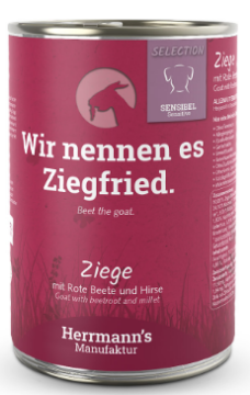 HERRMANN'S SELECTION SENSIBEL CAPRA BARBABIETOLA E MIGLIO UMIDO CANE COMPLETO 400G