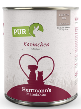 HERRMANN'S KREATIV MIX CONIGLIO PUR UMIDO CANE - GATTO COMPLETO 800G