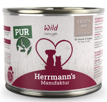 HERRMANN'S KREATIV MIX SELVAGGINA PURA UMIDO CANE - GATTO COMPLETO 200G