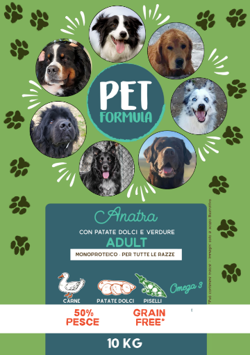 PETFORMULA ANATRA MIRTILLI ADULTO GRAIN FREE 10 KG