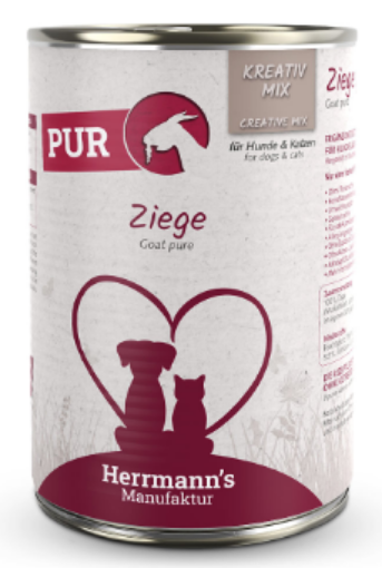 HERRMANN'S KREATIV MIX CAPRA PURA UMIDO CANE - GATTO COMPLETO 400G