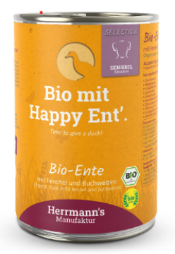 HERRMANN'S BIO ANATRA con FINOCCHIO e GRANO SARACENO UMIDO CANE COMPLETO 400G