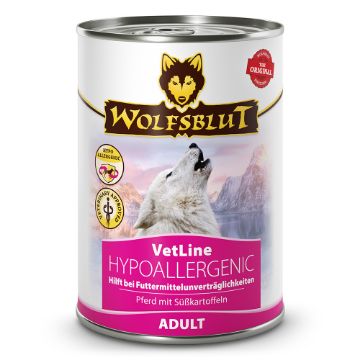WOLFSBLUT UMIDO CANE VETLINE HYPOALLERGENIC CAVALLO 395 GR 