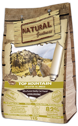 NATURAL GREATNESS GATTO TOP MOUNTAINS CONIGLIO  2 kg CUCCIOLI/ADULTI SOVRAPPESO