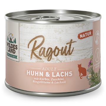 WILDES LAND RAGOUT POLLO SALMONE 180 GR UMIDO GATTO 