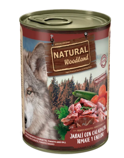 NATURAL WOODLAND CINGHIALE E ZUCCHINI  UMIDO CANE 400 gr 