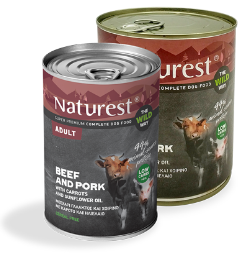 NATUREST  MANZO MAIALE  400 gr UMIDO CANE GRAIN FREE