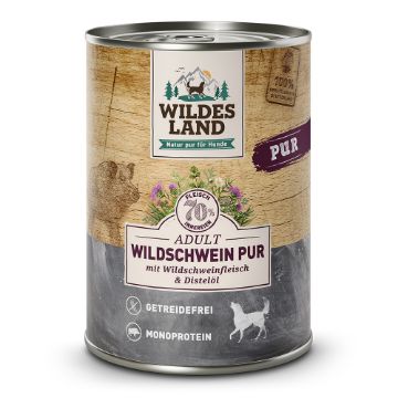 WILDES LAND  CINGHIALE PUR 400 gr UMIDO CANE Completo