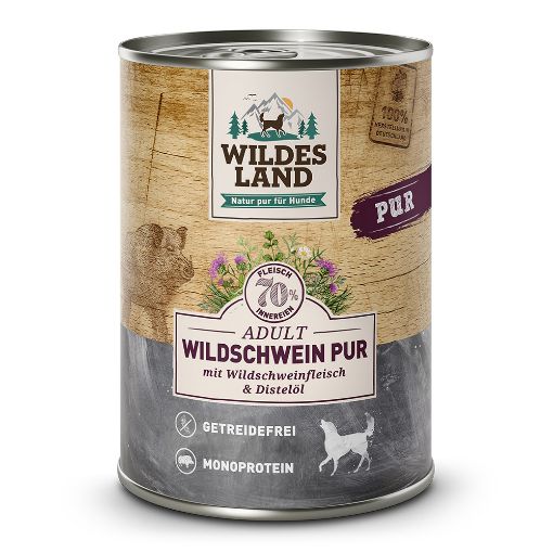 WILDES LAND  CINGHIALE PUR 400 gr UMIDO CANE Completo