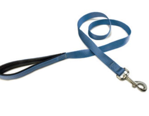 Immagine di SALDI GUINZAGLIO FETTUCCIA IN NYLON AZZURRO 1,5 x 120 CM CANI MEDIO GRANDI MANIGLIA IMBOTTITA 